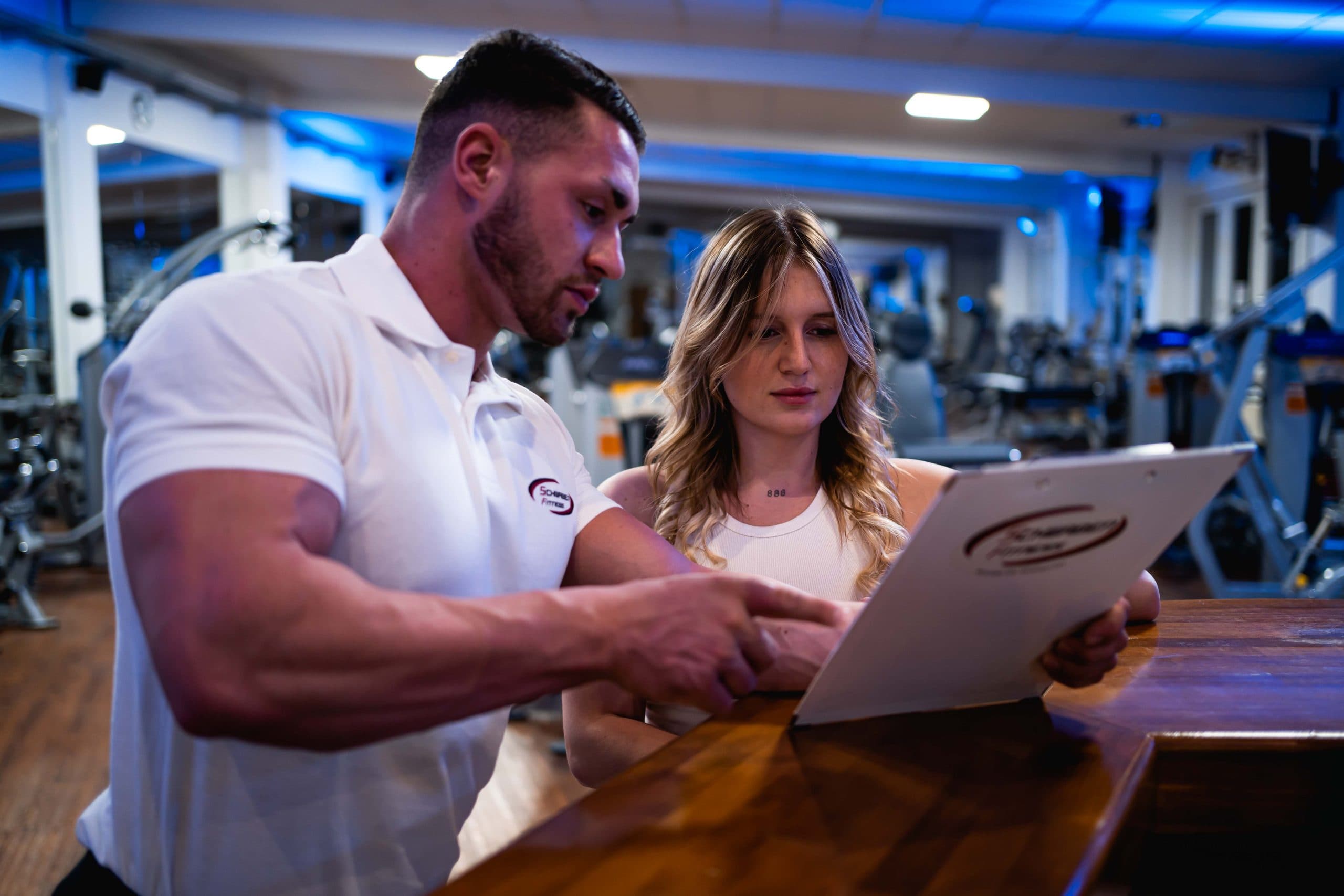 Trainingsplan am Tablet – Schwaben Fitness